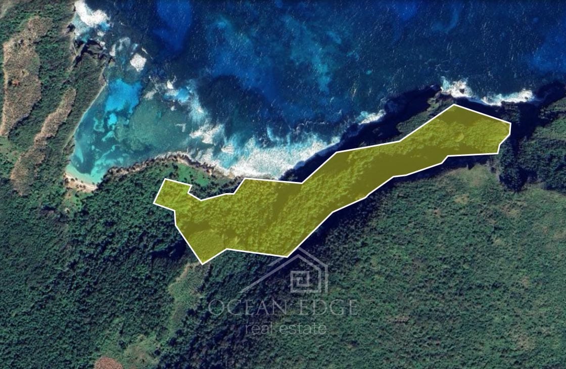 Pristine oceanfront cliff land Playa Madame & Fronton-las-terrenas-ocean-edge-real-estate
